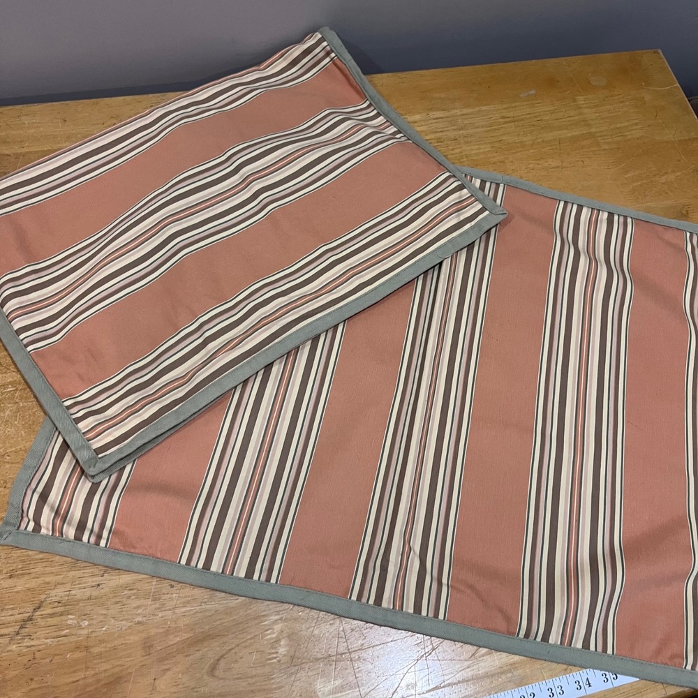 Ralph Lauren American Living‎ sea island Striped Standard Pillow Shams Set of 2